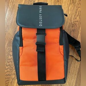 Delsey Paris Orange and Black Women's Backpack
